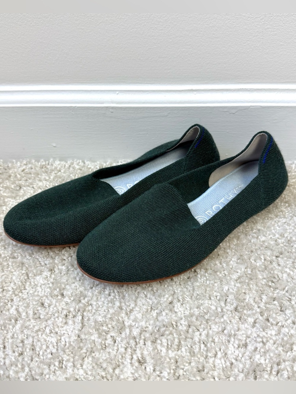 Rothy’s The Loafer in Ivy Green Merino Rare